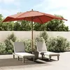 Image de vidaXL Parasol de jardin avec mât en bois terre cuite 300x300x273 cm 363196