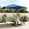 Image de vidaXL Parasol de jardin avec mât en bois bleu azuré 300x300x273 cm 363198