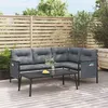 Image de Salon de jardin VIDAXL gris 2 personnes acier 2 pieces