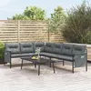 Image de Canapé d angle de jardin anthracite acier et textilène