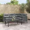 Image de Table basse de jardin anthracite 110x55x35 cm acier