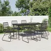 Image de vidaXL Ensemble à manger de jardin 7 pcs Noir Rotin PVC, ensemble de salle à manger, ensemble de salle à manger d'extérieur, 3156577