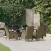 Image de vidaXL Ensemble à manger de jardin 7 pcs Marron Résine tressée, ensemble de salle à manger d'extérieur, table et chaise de jardin, table et chaise de patio