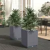 Image de Jardinières 2 pcs bleu gris 30x30x37 cm polypropylène