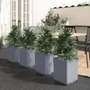 Image de Jardinières 4 pcs bleu gris 30x30x37 cm polypropylène
