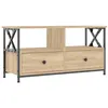 Image de vidaXL Meuble TV chêne sonoma 90x33x45 cm bois d'ingénierie et fer