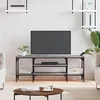 Image de vidaXL Meuble TV sonoma gris 121x35x45 cm bois d'ingénierie et fer831806