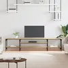 Image de Meuble TV chêne sonoma 201x35x45 cm bois d ingénierie et fer