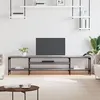 Image de Meuble TV sonoma gris 201x35x45 cm bois d ingénierie et fer