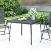 Image de Table de jardin anthracite 100x100x72 cm Treillis d acier
