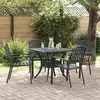 Image de Lot de 4 chaise vidaxl exterieur empilable non pliable H. 89 cm en acier gris