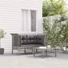 Image de vidaXL Tuinhoekbanken met kussens 2 st poly rattan grijs319660