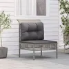 Image de vidaXL Canapé Central de Jardin avec Coussin, Siège de Terrasse, Canapé Sectionnel, Meuble d'Extérieur Patio Arrière-Cour, 319667