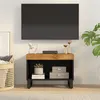 Image de vidaXL Meuble TV, Armoire de Télévision avec Pieds, Meuble Télé de Salle de Séjour, Armoire de Rangement Intérieur, Industriel, Bois Massif de Manguier 352884