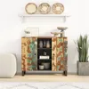Image de Buffet avec 2 portes 90x33x75 cm bois massif de récupération