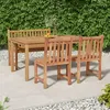 Image de vidaXL Ensemble à manger de jardin 4 pcs Bois de teck massif, meubles de jardin, meubles d'extérieur, table et chaise de 3157154