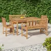 Image de vidaXL Ensemble à manger de jardin 5pcs Bois de teck massif, meubles de jardin, meubles d'extérieur, table et chaise 3157155