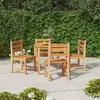 Image de vidaXL Ensemble à manger de jardin 5pcs Bois de teck massif, meubles de jardin, meubles d'extérieur, table et chaise de 3157178
