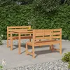 Image de vidaXL 3-delige Tuinset massief teakhout3157193
