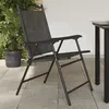 Image de Chaises de jardin pliables lot de 8 en acier et textilène