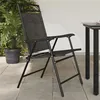 Image de vidaXL Chaises de jardin pliables lot de 4 en acier et textilène, siège de jardin, chaise de patio, chaise à manger de 3157293