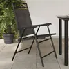 Image de Chaises de jardin pliables lot de 8 en acier et textilène