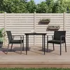 Image de Lot de 2 chaise vidaxl H. 83 cm empilable non pliable exterieur en rotin noir