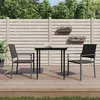 Image de Lot de 2 chaise vidaxl en resine tressee empilable non pliable exterieur H. 89 cm noir