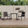 Image de Lot de 2 chaise vidaxl en acier empilable non pliable exterieur H. 90 cm gris