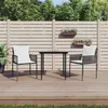 Image de Lot de 2 chaise vidaxl H. 83 cm empilable non pliable exterieur en rotin marron