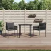 Image de Lot de 2 chaise vidaxl exterieur empilable non pliable H. 83 cm en rotin noir
