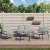 Image de vidaXL Salon de jardin avec coussins 3 pcs anthracite acier, ensemble de salon, ensemble de salon extérieur, ensemble de 364110