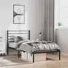 Image de vidaXL Bedframe met hoofdbord metaal zwart 100x200 cm352314
