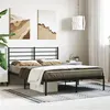 Image de vidaXL Bedframe met hoofdbord metaal zwart 120x200 cm352317