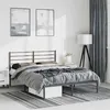Image de vidaXL Bedframe met hoofdbord metaal zwart 150x200 cm352321