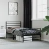 Image de vidaXL Bedframe met hoofd- en voeteneinde metaal zwart 80x200 cm352328