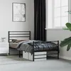 Image de vidaXL Bedframe met hoofd- en voeteneinde metaal zwart 90x200 cm352330