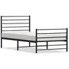 Image de vidaXL Bedframe met hoofd- en voeteneinde metaal zwart 107x203 cm352333