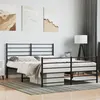 Image de vidaXL Bedframe met hoofd- en voeteneinde metaal zwart 120x200 cm352335