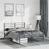 Image de vidaXL Bedframe met hoofd- en voeteneinde metaal zwart 135x190 cm352336