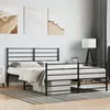 Image de vidaXL Bedframe met hoofd- en voeteneinde metaal zwart 140x200 cm352338