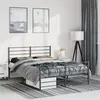 Image de vidaXL Bedframe met hoofd- en voeteneinde metaal zwart 150x200 cm352339