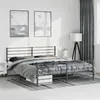 Image de vidaXL Bedframe met hoofd- en voeteneinde metaal zwart 183x213 cm352342