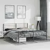 Image de vidaXL Bedframe met hoofd- en voeteneinde metaal zwart 193x203 cm352343