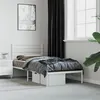 Image de vidaXL Bedframe met hoofdbord metaal wit 90x200 cm352361