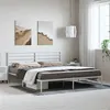 Image de vidaXL Bedframe met hoofdbord metaal wit 183x213 cm352373