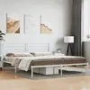 Image de vidaXL Bedframe met hoofdbord metaal wit 200x200 cm352375