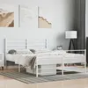 Image de vidaXL Bedframe met hoofd- en voeteneinde metaal wit 120 x 190 cm352383