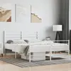 Image de vidaXL Bedframe met hoofd- en voeteneinde metaal wit 140x200 cm352387
