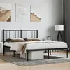 Image de vidaXL Bedframe met hoofdbord metaal zwart 140x200 cm352481